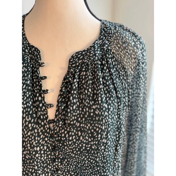 Joie Green Abstract Dot Chiffon Tunic Dress | XXL - Picture 3 of 12